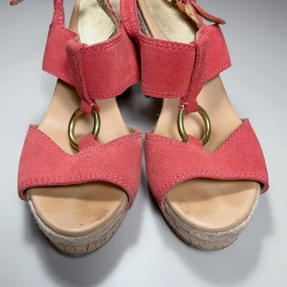 Coach Valeann Tulip Suede Cork Platform Sandal - Picture 4 of 14